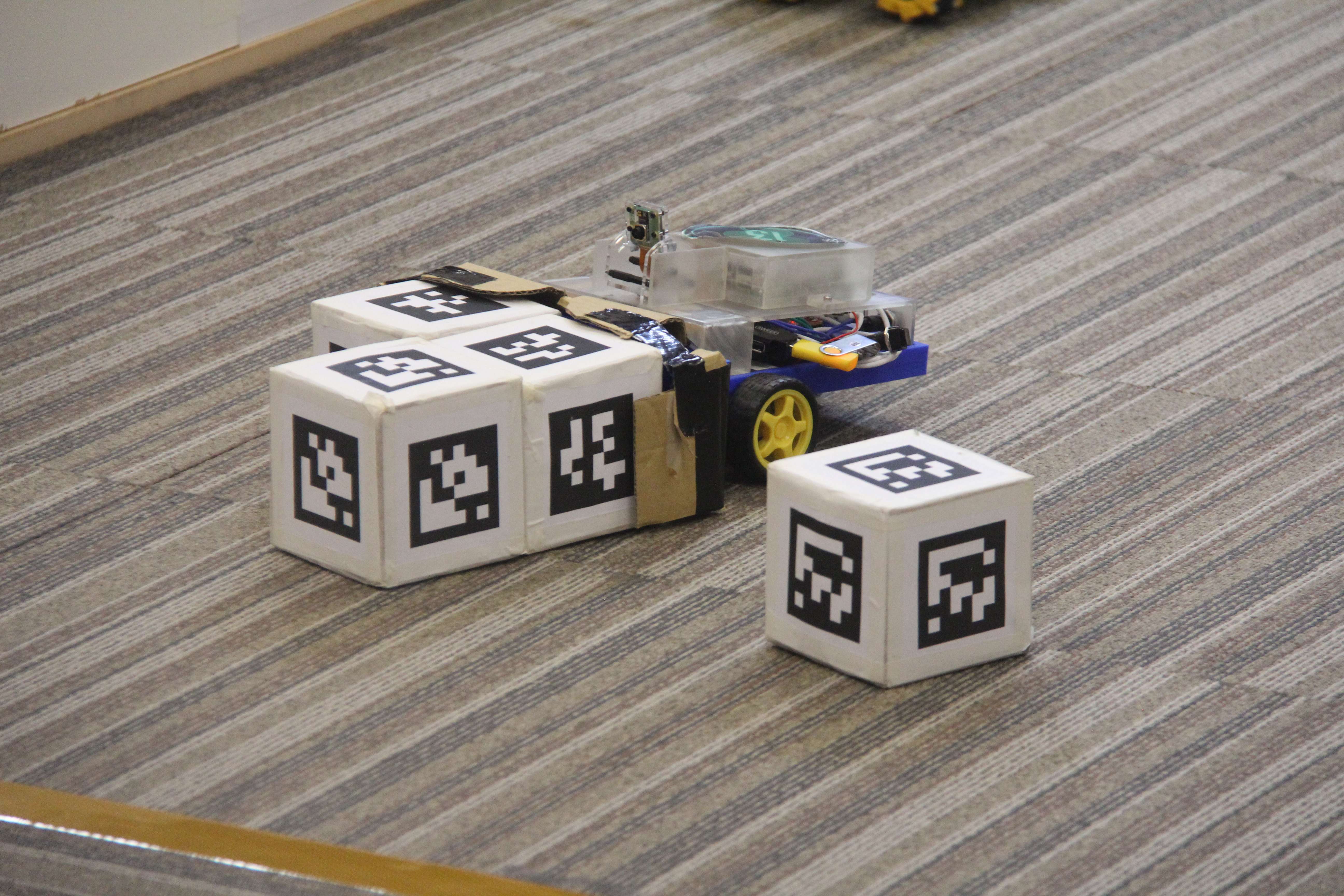 Robot engulfing multiple potatoes